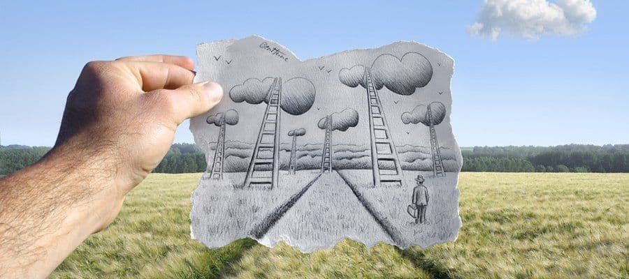 Фотограф Бен Гейне (Ben Heine). Карандаш и камера