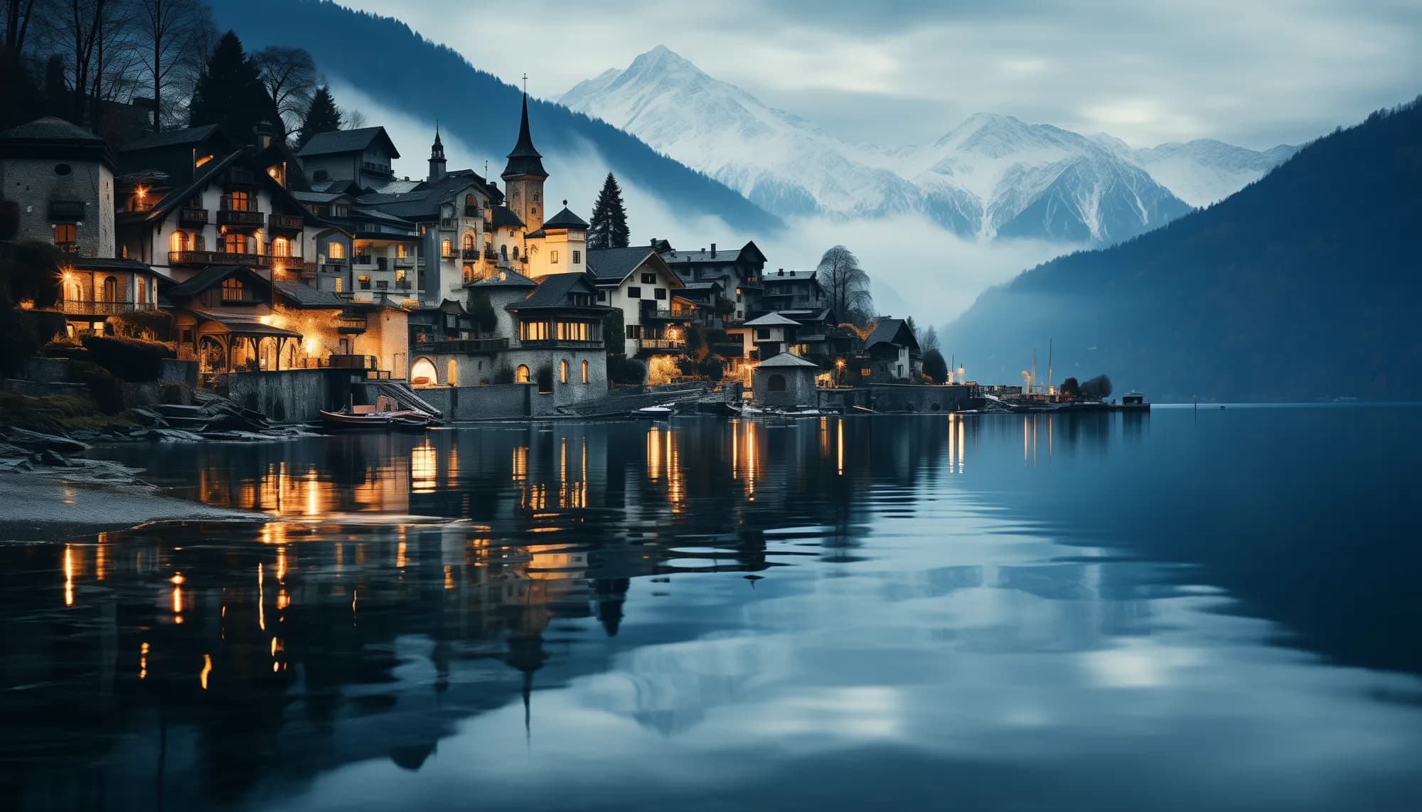 Синий час - великолепное время для съемки пейзажей