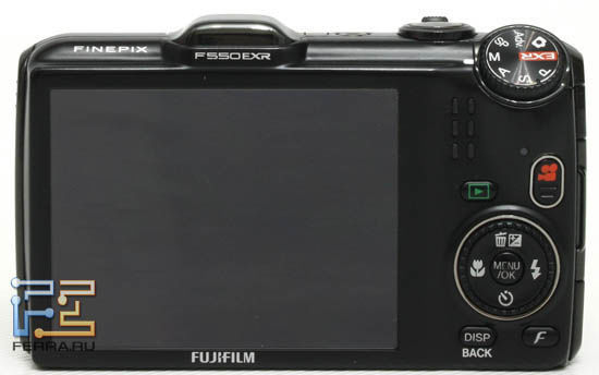 Fujifilm FinePix F550EXR, вид сзади