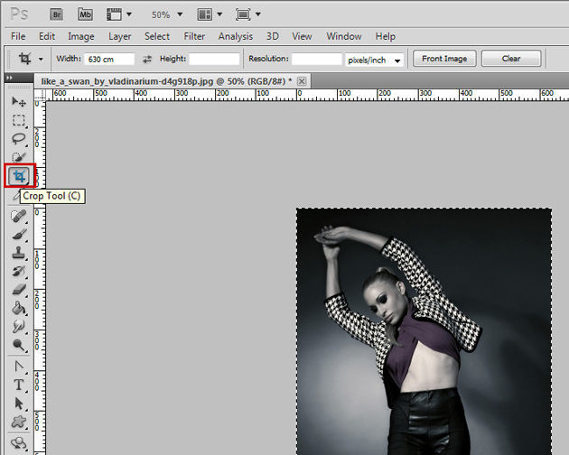 Для кадрирования изображений в photoshop применяется инструмент