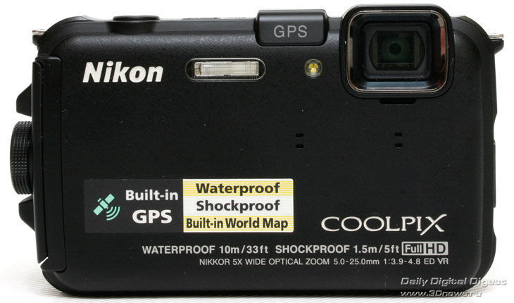 Nikon Coolpix AW100 Вид спереди